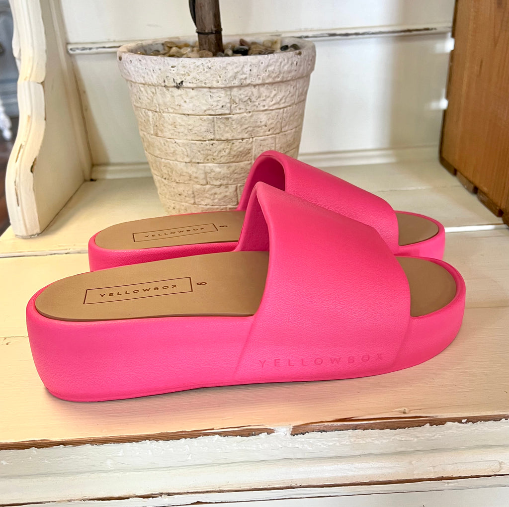 Yellowbox Torrey Hot Pink Flatform Sandal
