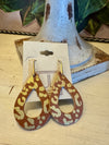 Cheetah Leather Earrings