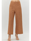 Camel Suede Pull On Pants
