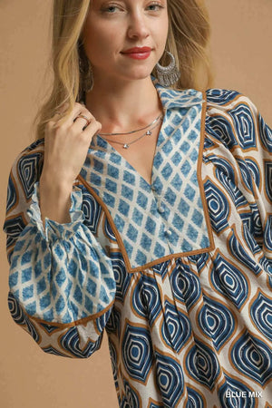 Geo Print Boho Dress
