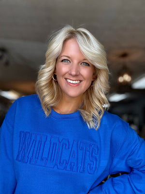 Wildcats Royal Blue on Royal Blue Sweatshirt *Pre-Order*