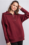 French Terry Pullover with Ribbed Collar (multi colors)