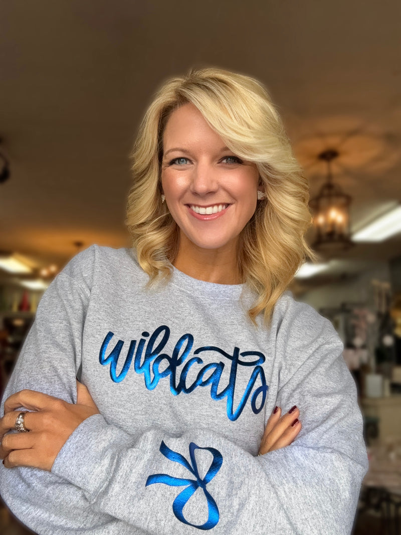 Custom Wildcats with Bow Sweatshirt *PRE-ORDER*