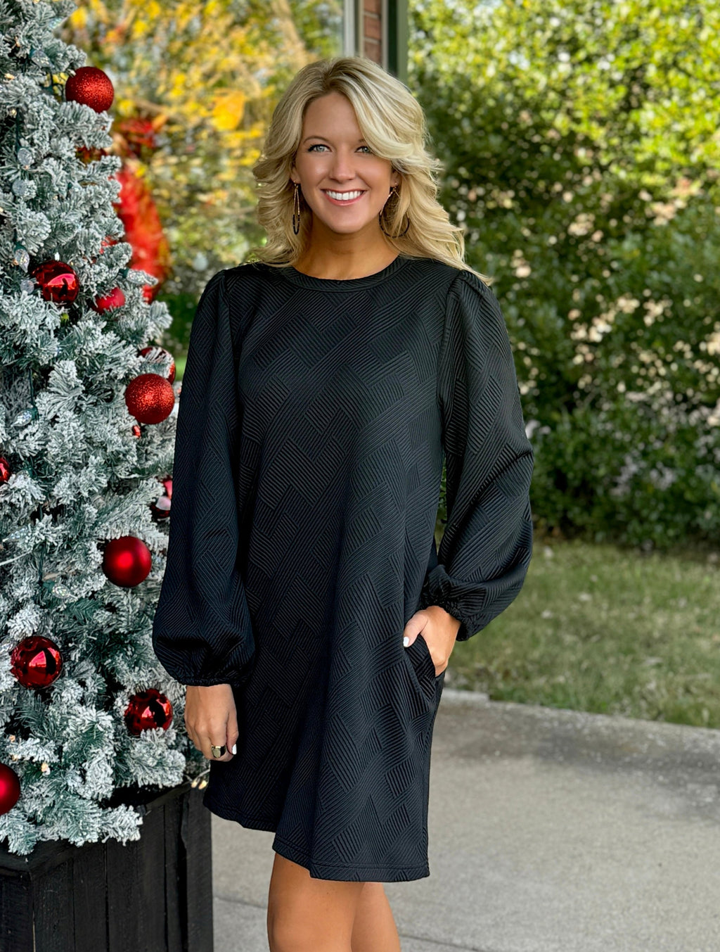 Black Textured Dress