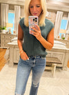 Moss Green Sleeveless Sweater