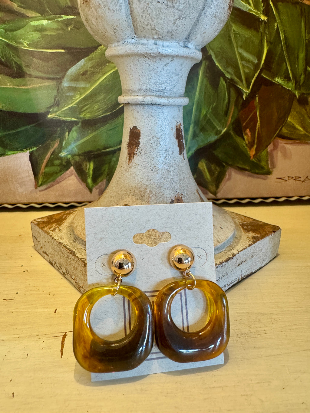 Tortoise Acrylic Earring
