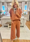 Flower Textured Top and Pant SET