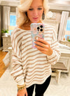 Relaxed Stripe Knit Sweater