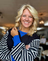Oversized Tunic Top with Colorblock & Stripe Detail