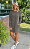 Washed Brown Tunic Dress