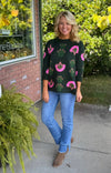Hunter Green Printed Sweater