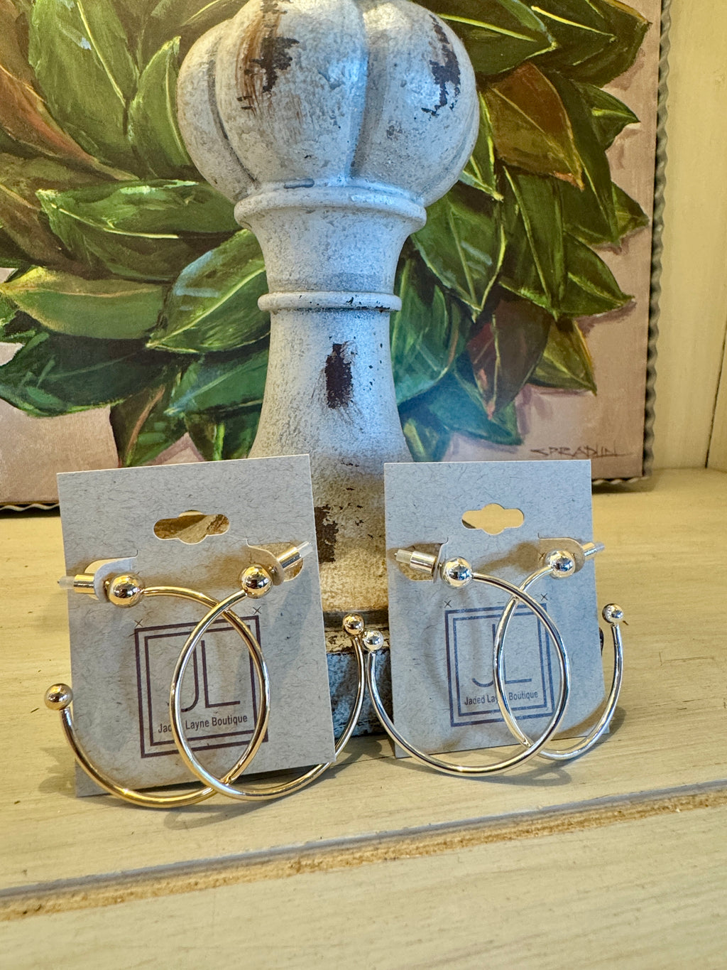 Hoop Earring with Ball Detail