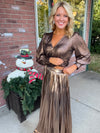 Shimmer Top & Metallic Skirt SET