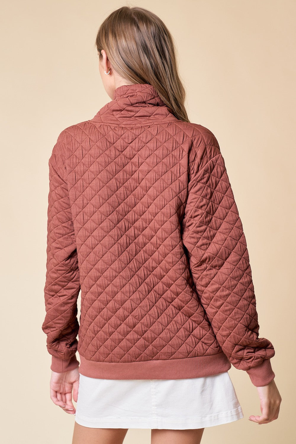 Mauve Quilted Pullover