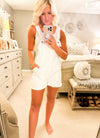 White Washed Cotton Romper