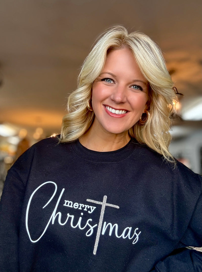Merry Christmas Cross Sweatshirt *Pre-Order*