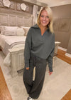 Charcoal Scuba Top & Pant SET