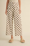 Brown Polka Dot Wide Leg Pant