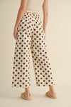 Brown Polka Dot Wide Leg Pant