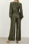 Olive Sequin Jumpsuit