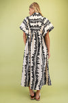 Printed Short Puff Sleeve Dress