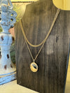 Gold Disc Layered Necklace