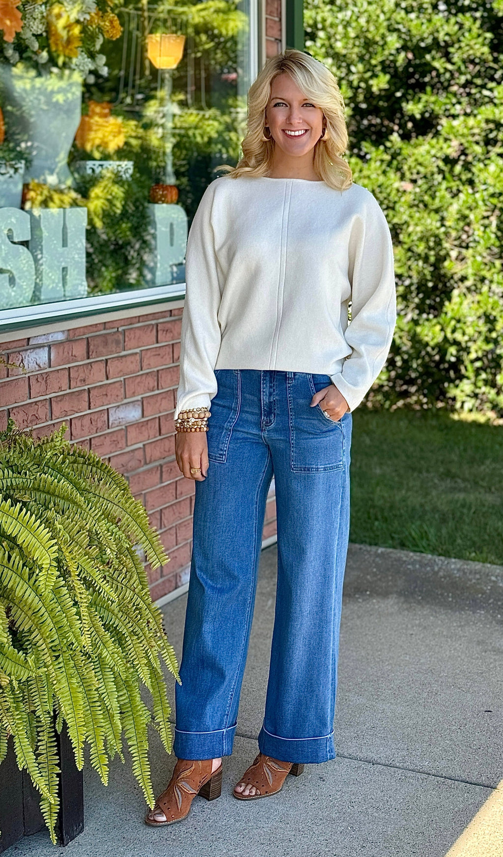 High Rise Super Soft Wide Leg Jean