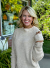 Taupe & Rust Detailed Sweater