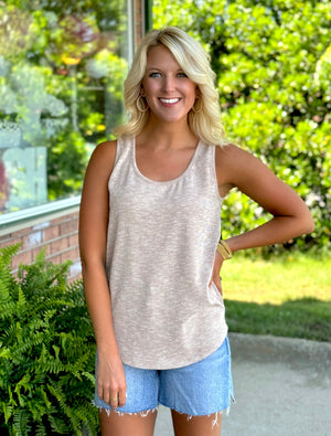 Mocha Ribbed Tunic Tank