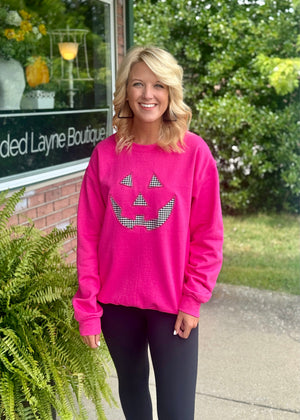 Custom Hot Pink Jack O’ Lantern Sweatshirt *PRE-ORDER*