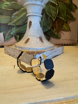 Square Wood Detailed Hoop