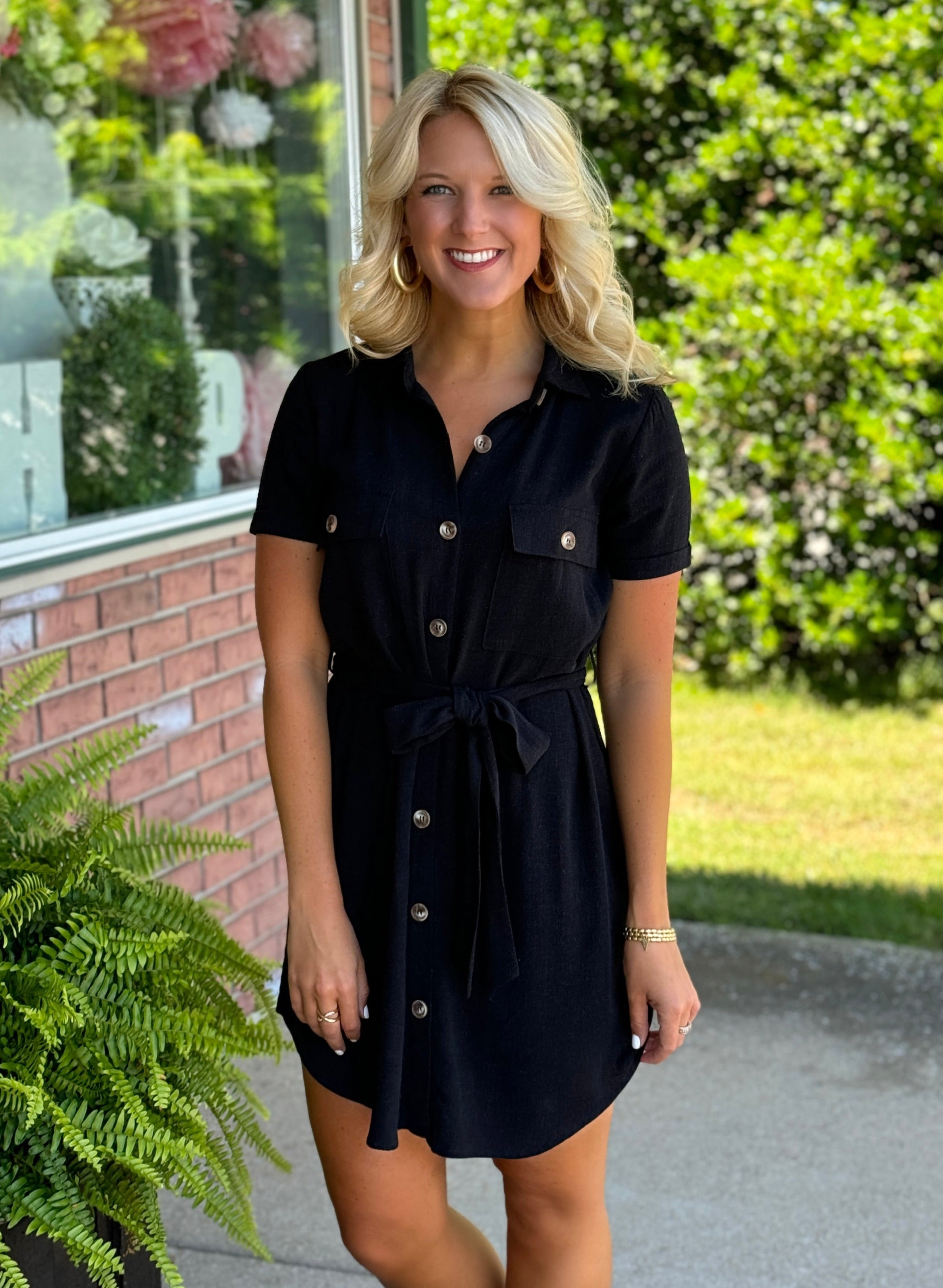 Black Button Down Shirt Dress – Jaded Layne Boutique