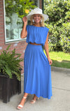 Periwinkle Top & Pleated Skirt SET