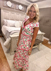 Floral Print Poplin Woven Midi Dress