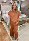 Flower Textured Top and Pant SET