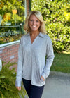Grey Two Tone Ribbed Pullover