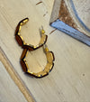 Square Wood Detailed Hoop