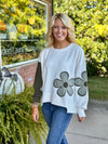 Olive & Cream Flower Patch Top