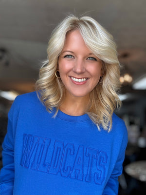 Wildcats Royal Blue on Royal Blue Sweatshirt *Pre-Order*