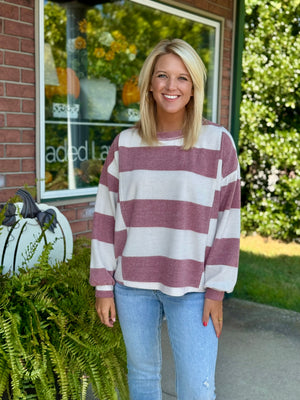 Washed Stripe Top