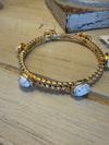 Howlite & Gold Stretch Bracelet