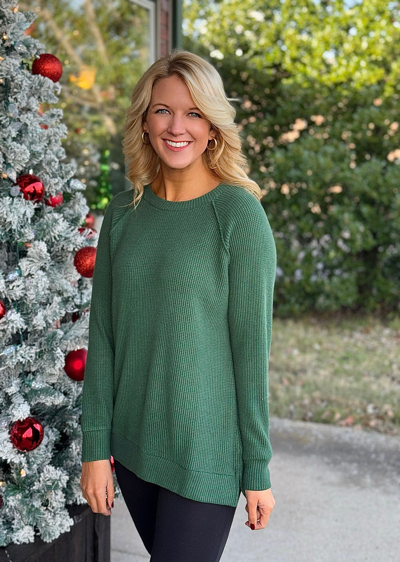 Dark Green Raglan Sweater