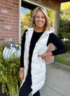Ivory Puffer Long Vest