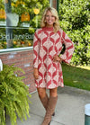Abstract Printed Sweater Dress