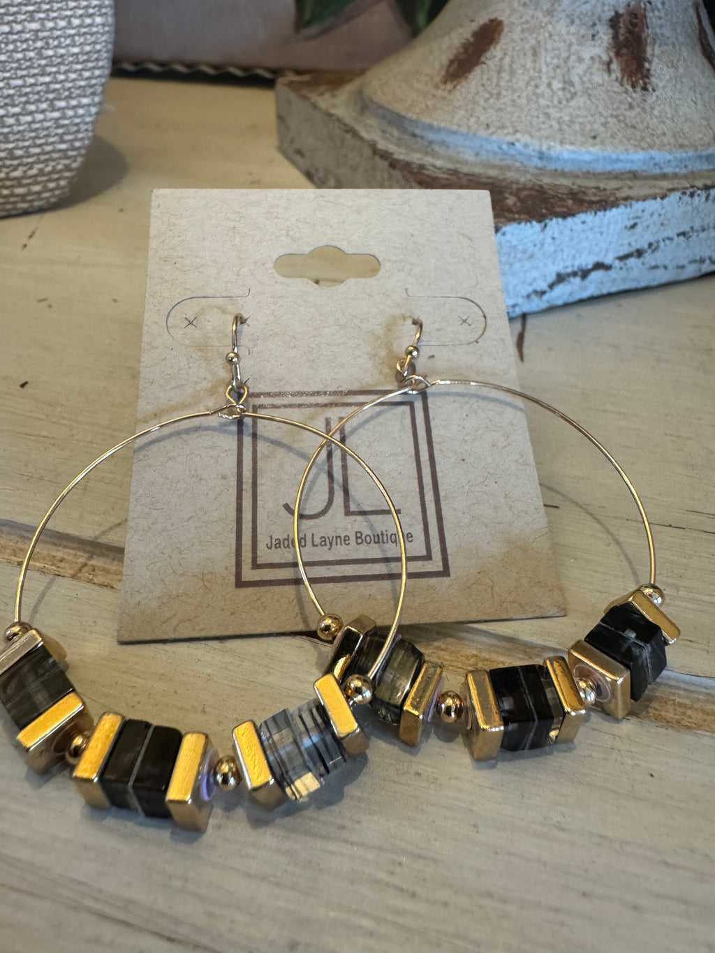 Square Beaded Hoop