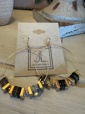 Square Beaded Hoop