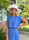 Periwinkle Top & Pleated Skirt SET