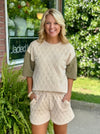 Quilted Cream & Olive SET