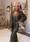 Olive Sequin Jumpsuit