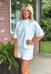 Heather Grey Top & Short Scuba Set